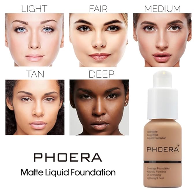 2Pcs Liquid Foundation Full Coverage 24HR Matte Oil Top (1pcs-102) 30ml