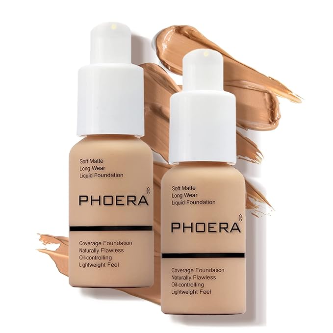PHOERA Foundation Makeup Naturally Liquid Foundation Full Coverage