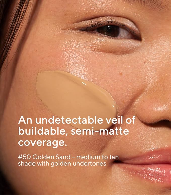 MÁDARA Organic Skincare |SKINONYM Semi-Matte Peptide Foundation, #OLDEN skin's texture. 50 G