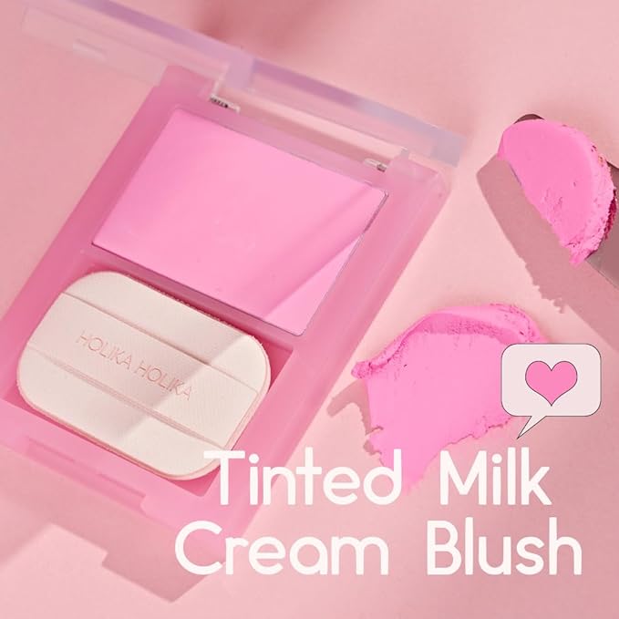 HOLIKA HOLIKA Colored Milk Cream Blush 01 CUTIE Clean, Buildable