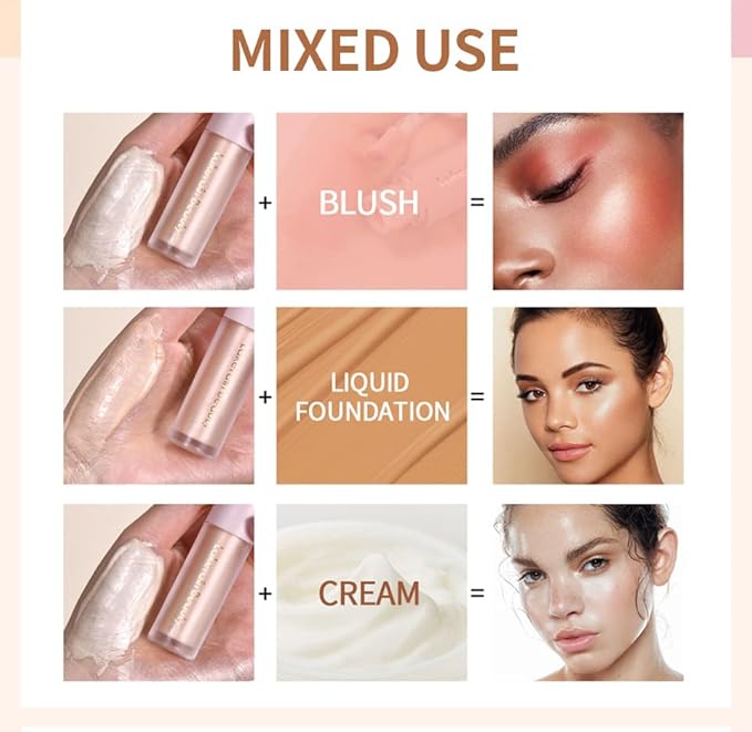 UNYOKE Liquid Highlighter, Highlighter makeup Stick，Makeup Highlighter Face Body Highlighter.-03#