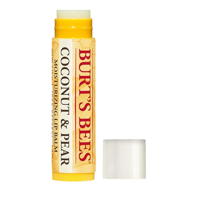 Burt's Bees Lip Balm - Coconut and Pear, Lip Moisturizer With Responsibly Sourced Beeswax, Tint-Free, Natural Origin Conditioning Treatment, 2 Tubes, 0.15 oz.