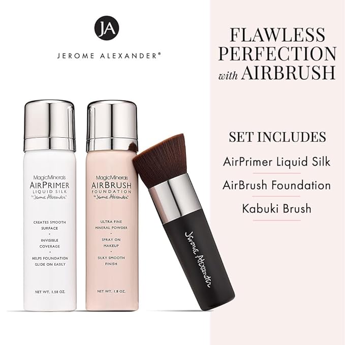 MagicMinerals AirBrush Foundation Set by Jerome Alexander – Skin (Light)