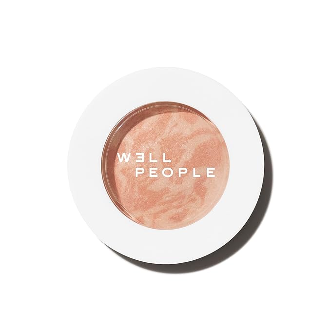 Well People Superpowder Blush Powder, Hydrating Powder Blush Sweet Persimmon