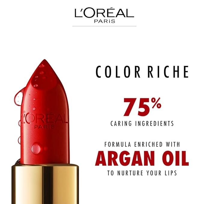L’Oréal Paris Colour Riche Original Creamy, Hydrating Satin Lipstick with Argan Oil and Vitamin E, Berry Parisienne , 1 Count