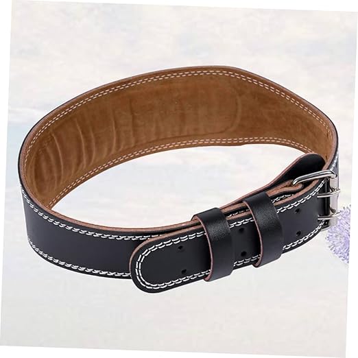 GLEAVI Men's Leather Belts Exercise Belt Powerlifting Belts