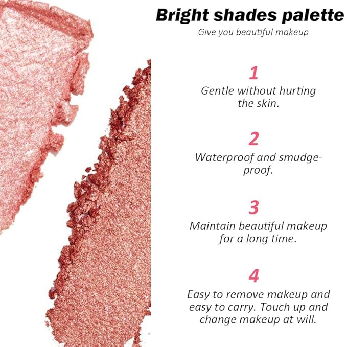 16 Colors Champagne Gold Glitter Matte Shimmer Eyeshadow