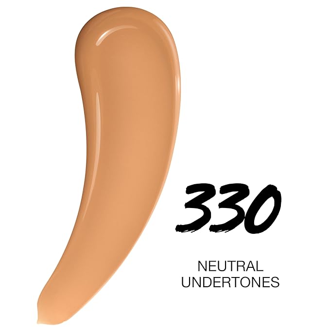 Maybelline Super Stay Lumi-Matte Foundation, Lightweight and Buildable Full Coverage Foundation Makeup For Up To 30HR Wear, 330, 1 Count