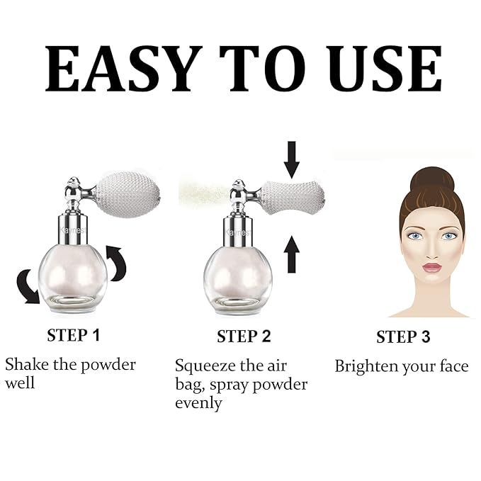 Highlighter Powder Spray, Longwear Glitter Spray for Body,