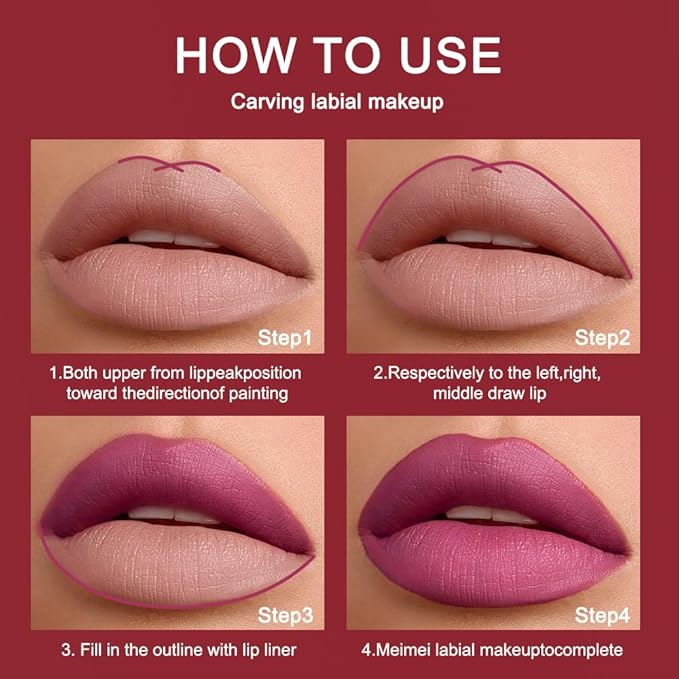 12 Pcs Natural Nude Brown Beige Colors Lip Liner Lipstick Pencils Set for Daily Makeup,Easy to Apply & Remove,Waterproof (set07)