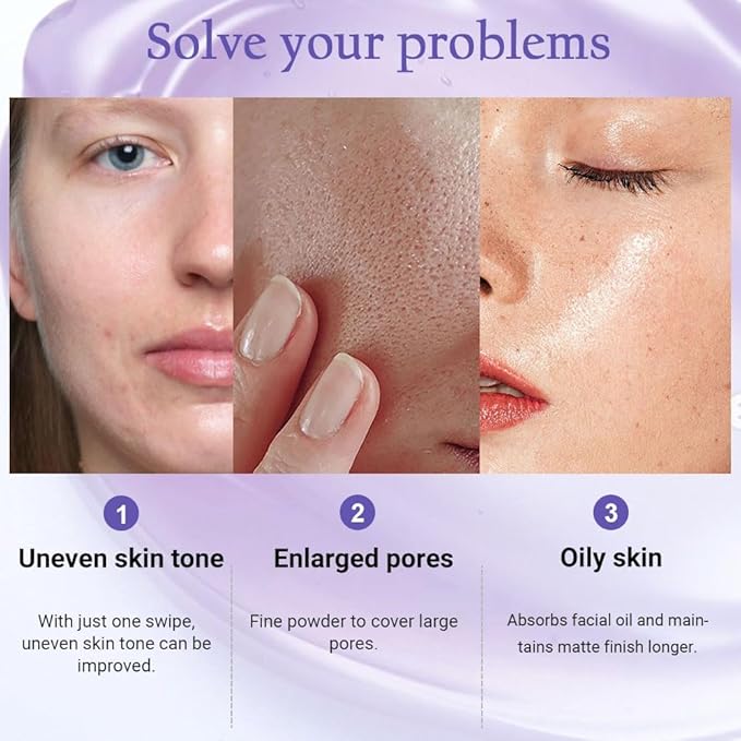 Lavender Matte Setting Powder, Oil Control Smooths Facial (Purple, 0.) 38oz