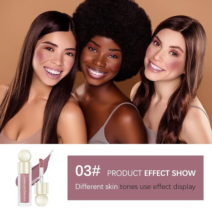 Liquid Blush For Cheeks, Soft Velvet Cream Blush Makeup (3#)