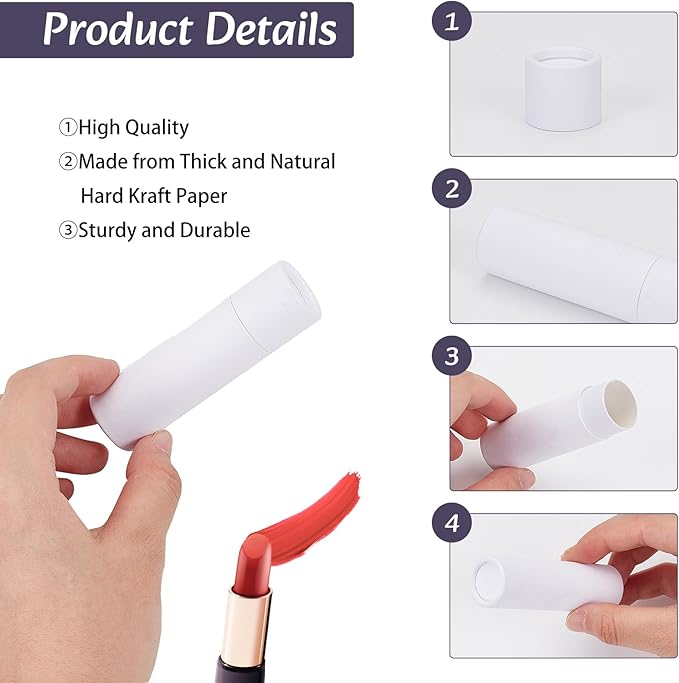 NICENEEDED 10 Pcs Paperboard Lip Balm