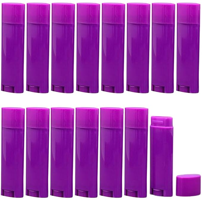 5ml 50Pcs Empty Oval Deodorant Lip Deodorants(Purple)