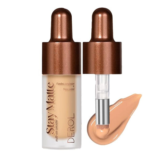 Matte Liquid Foundation Makeup,24 HR Oil Control Concealer (06#, ) 31g