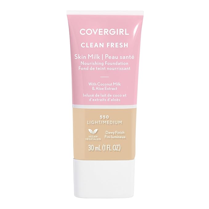 COVERGIRL, Clean Fresh Skin Milk Foundation, Light/Medium, 1 may vary)