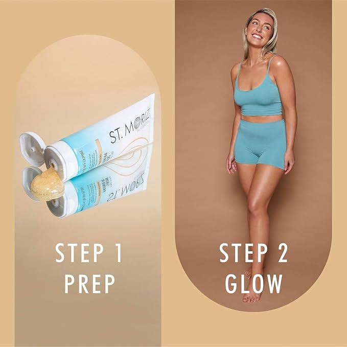 St Moriz Pre-Tan Skin Primer for Self Tanner- Exfoliating Fake Tan Primer - Preps & Primes Skin for Long-Lasting Tan - Deep Cleansing Foaming Exfoliator for Self Tan (6.76 fl oz)