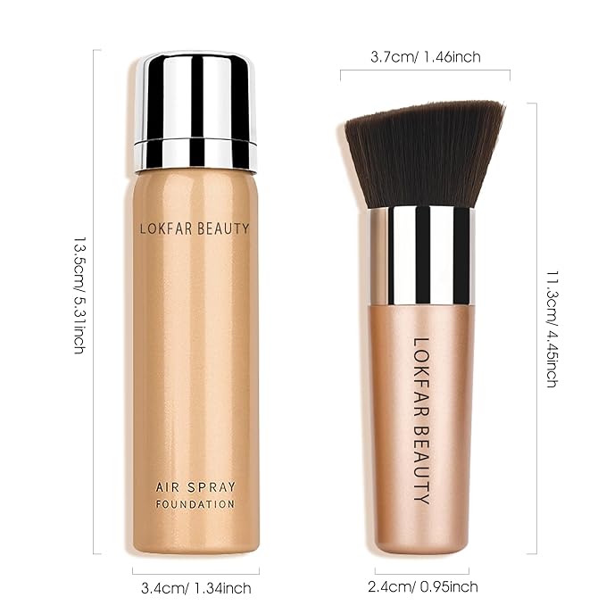 AirBrush Foundation Spray, Silky Mist Foundation Spray Makeup Warm Peach