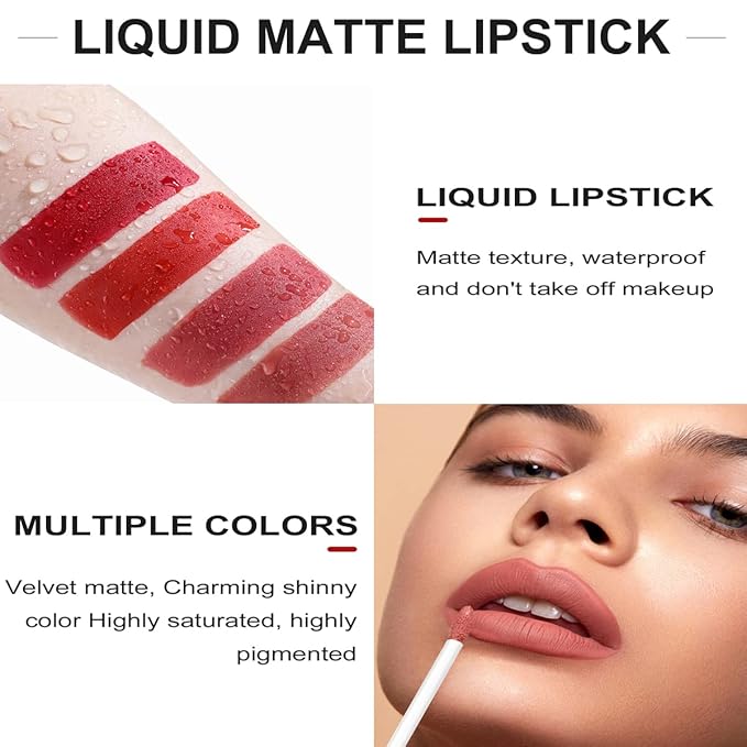 2Pcs Matte Nude Lip Liner Pencil and Lip Coverage