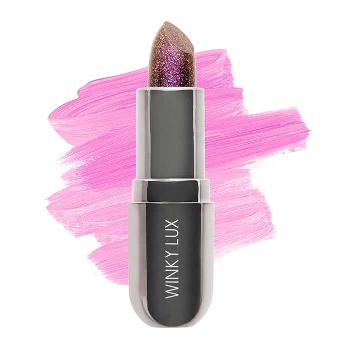 Winky Lux Glimmer Balm, pH Lip Balm, Color Changing Lipstick and Tinted, Vegan & Cruelty Free Lip Balm, Hydrate & Plump, Purple Mauve Lipstick, Aurora