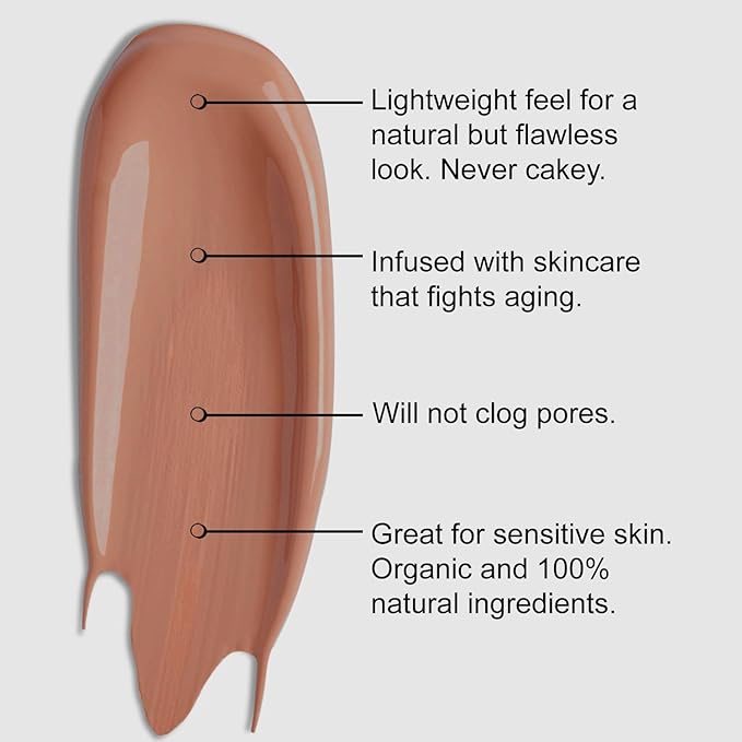 Organic Aloe-Based LUX Liquid Foundation, Natural Vegan Gluten-Free