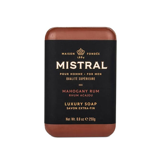 Mistral Bar Soap, Mahogany Rhum, 8.8 Ounces