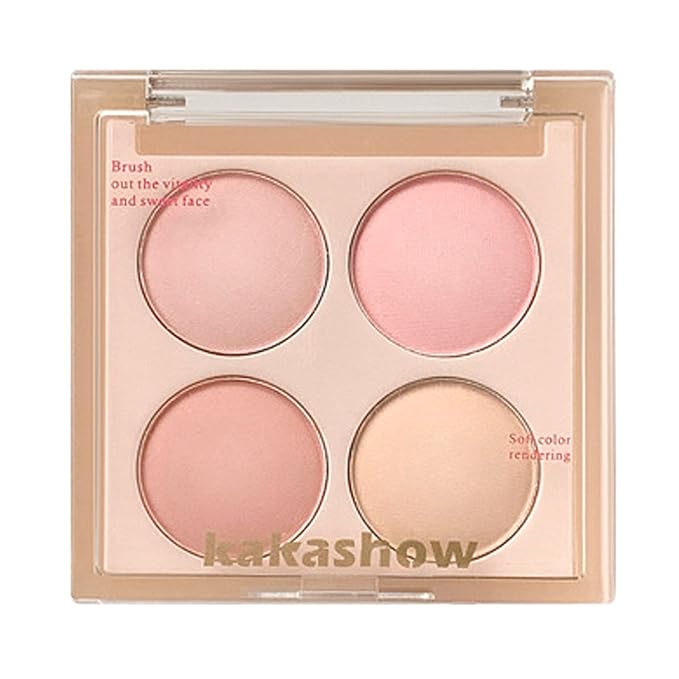 Matte Blush Powder Palette, Blending Mood Cheek, 4