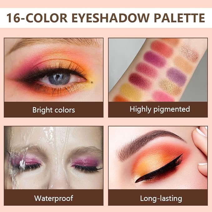 16 Girds Colorful Matte Shimmer Eyeshadow Palette