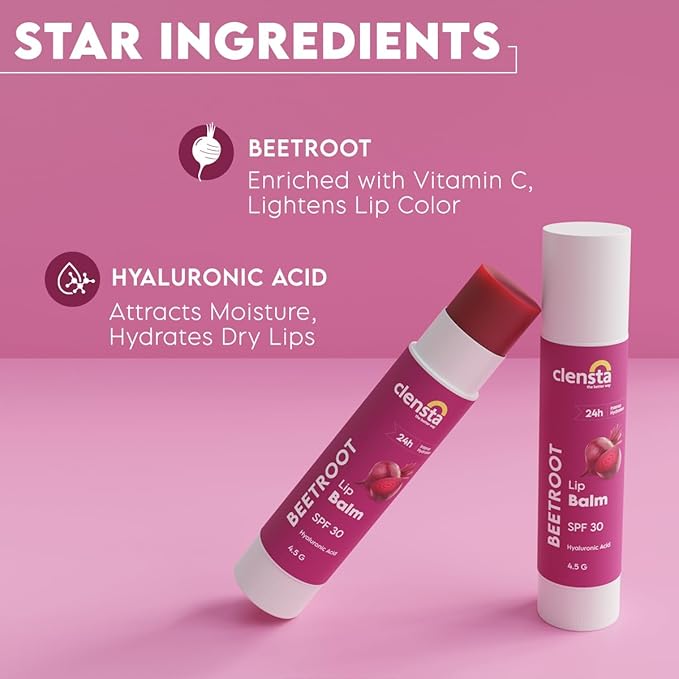 Clensta Beetroot SPF 30 Tinted Lip Hydrating
