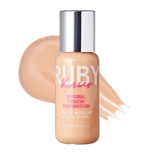 Ruby Kisses Liquid Foundation Medium Coverage, Lightweight, Natural