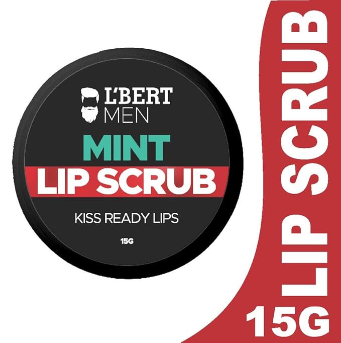 L'BERT Mint Lip Scrub, Kiss Ready Lightening