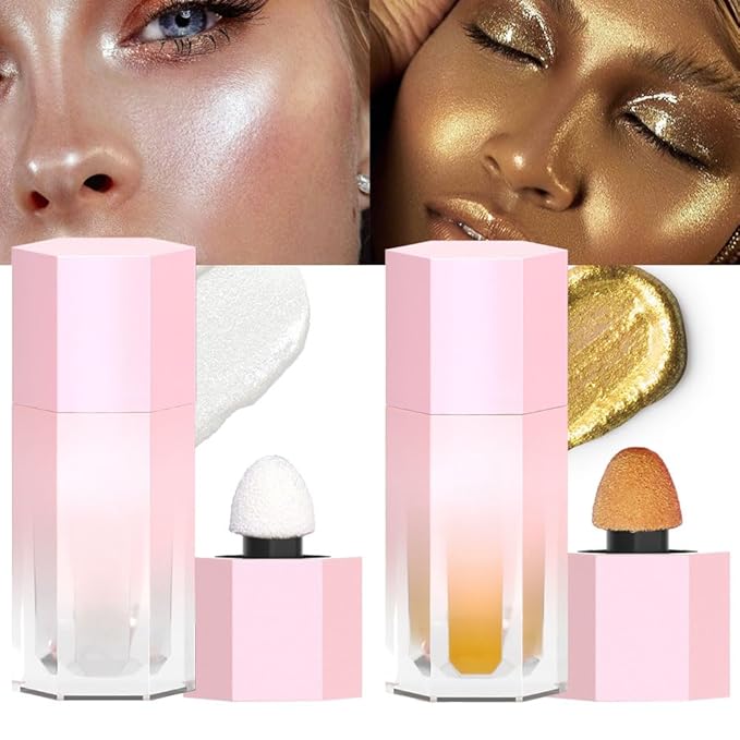 evpct Light Liquid Face Highlighter Makeup Waterproof Long Cheeks Eye