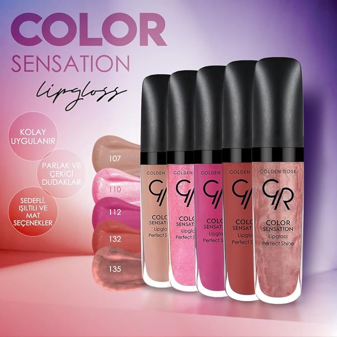 Golden Rose Cosmetics Lipgloss Color Sensation Light & Non-Sticky Gloss (NO:104)
