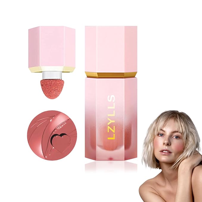 Cream Blush Stick with Brush,Waterproof Multi Cream Blush Skin C2