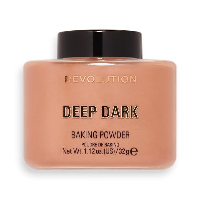 Revolution Beauty, Loose Baking Powder, Makeup Setting Powder, Deep Dark, 1.13 Oz