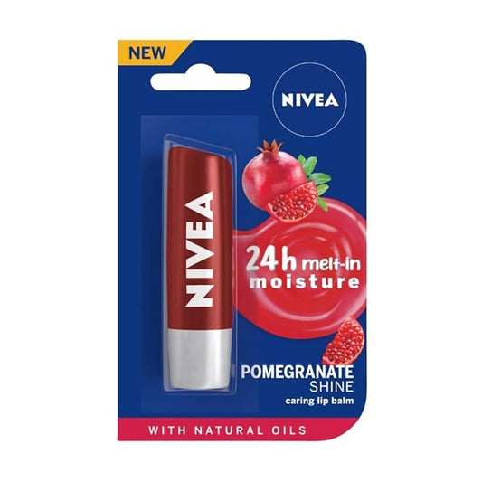 NIVEA Lip Balm, Pomegranate Shine, 4.8g Pomegranate