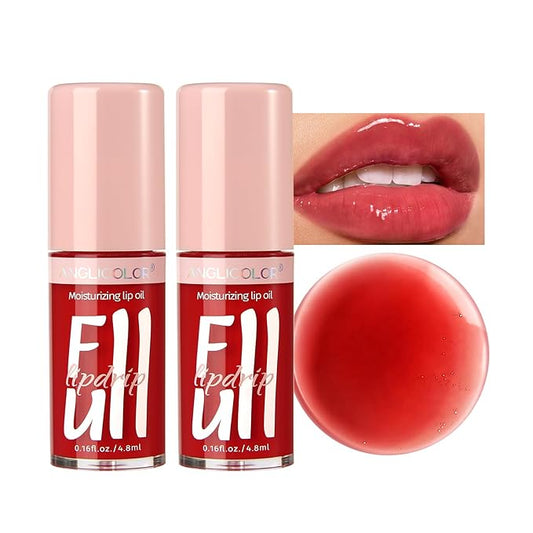 2PC Lip Glow Oil Hydrating 6 Colors, Moisturizing Glow