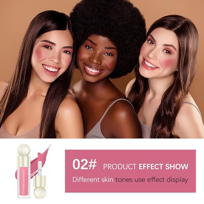 Liquid Blush For Cheeks, Soft Velvet Cream Blush Makeup (2#)