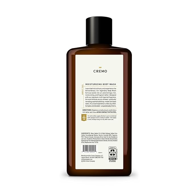 Cremo Body Wash Men, A Revitalizing Combination of Bright Mandarin, Dry Herbs and White Cedar, 16 Fl Oz