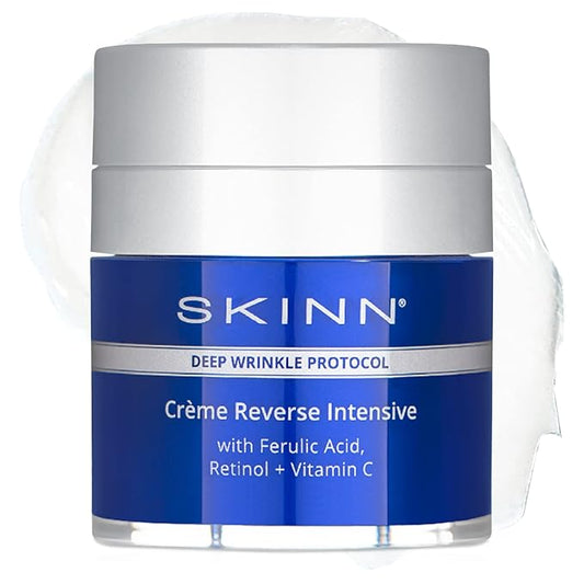 SKINN Crème Reverse with Ferulic Acid, Retinol and Vitamin C-Crème Reverse Intensive-Anti-Aging Cream with Hyaluronic Acid to Plump Skin Vitamin C Help to Improving Tone, Firmness of Skin
