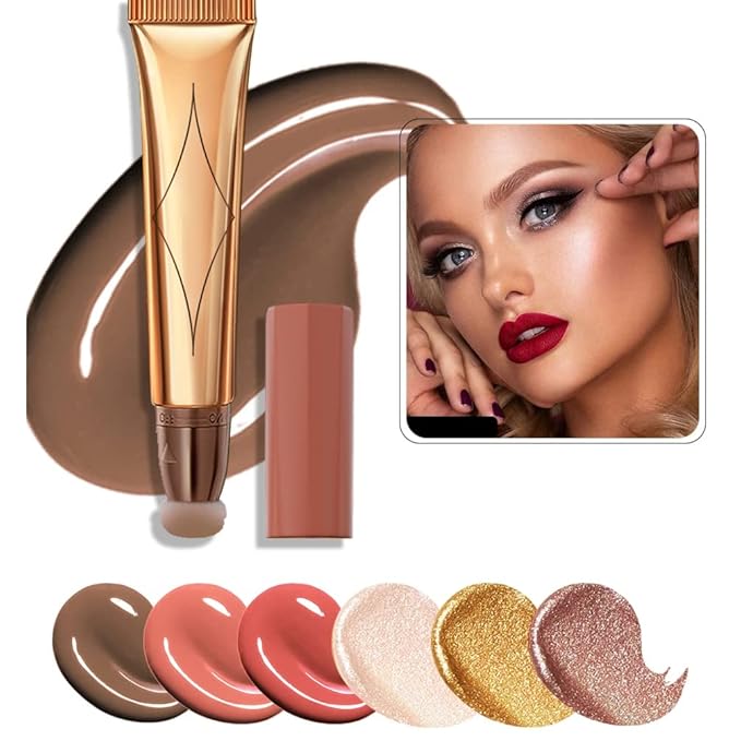 3 Color Contour Beauty Wand, Highlighter ，Blush，Face Concealer (01#Contour +02#Blush+04#Highlighter)