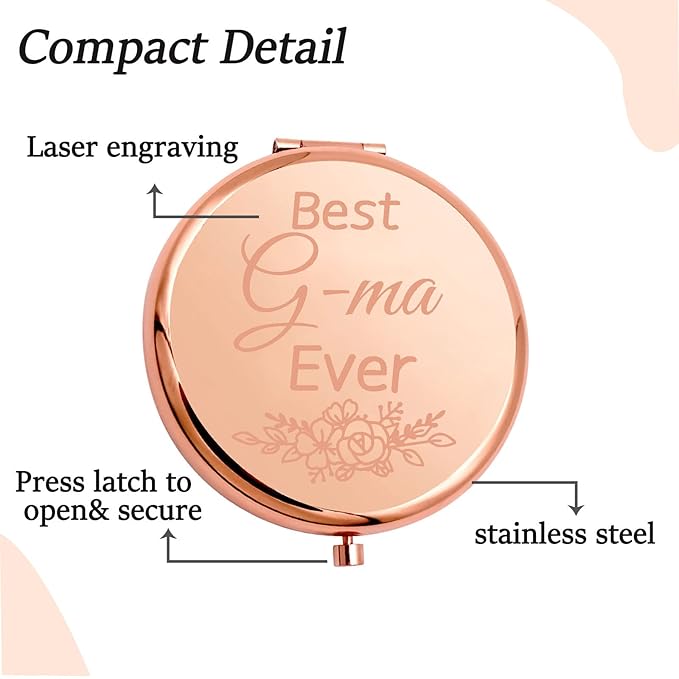 CENWA G-ma Birthday Gift G-ma Makeup Pocket Mirror