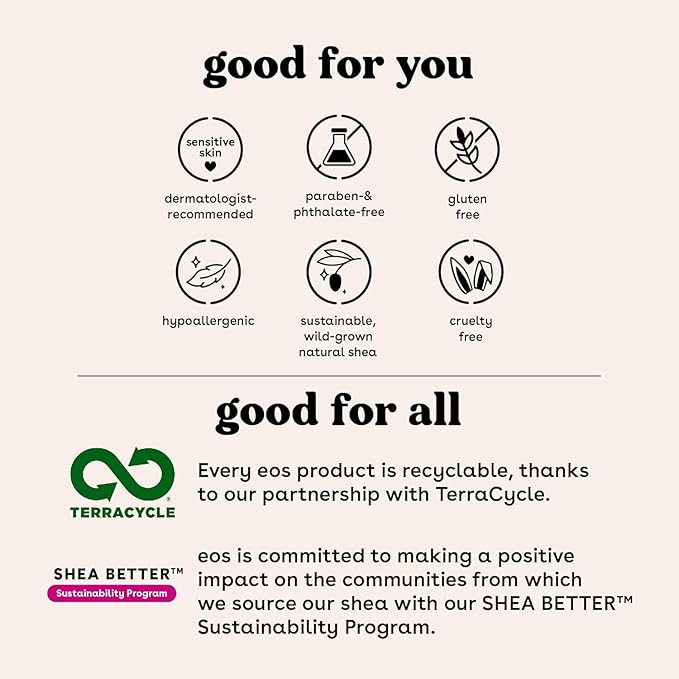 eos, 100% Natural Shea Lip Balm, Sweet Mint, 2 Pack, 0.39 oz (11 g)