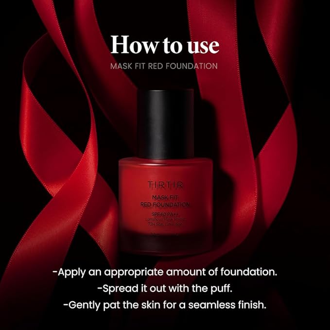 TIRTIR Mask Fit Red Foundation + Puff Set 21N Ivory