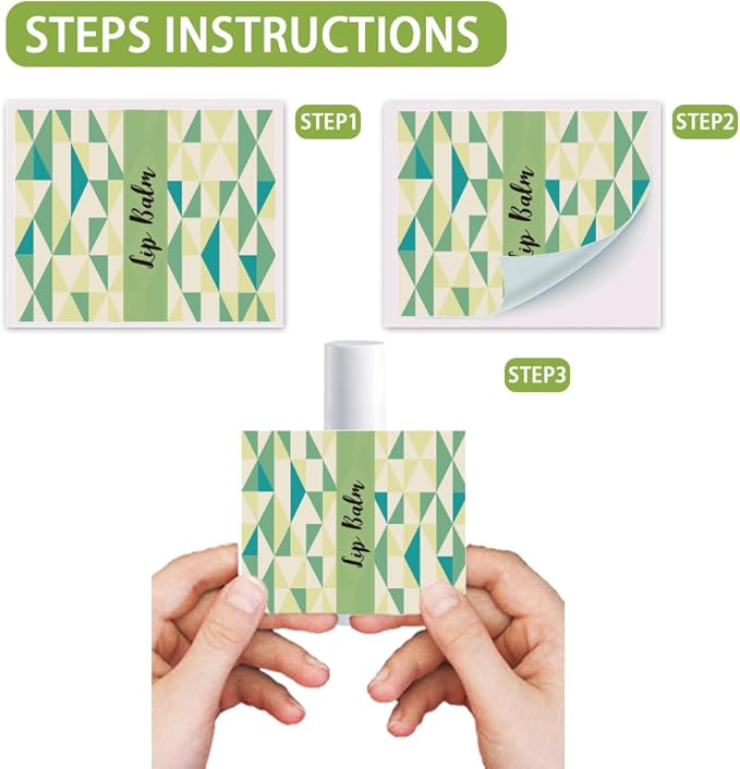 OLYCRAFT 100Pcs Self-Adhesive Lip Balm Tag