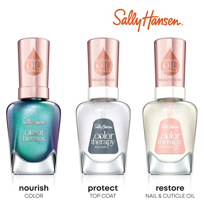 Sally Hansen Color Therapy Lacquer Nail Polish, Bare Kiss, 0.5 Fl. Oz.