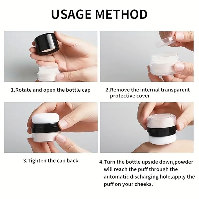 Setting Powder Lightweight Loose Powder Finishing Powder Long-Lasting Mirror-3 Colors