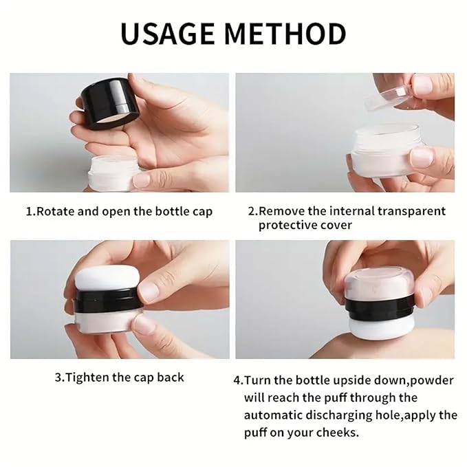 Setting Powder Lightweight Loose Powder Finishing Powder Long-Lasting Apricot/Translucent)-3 Boxes