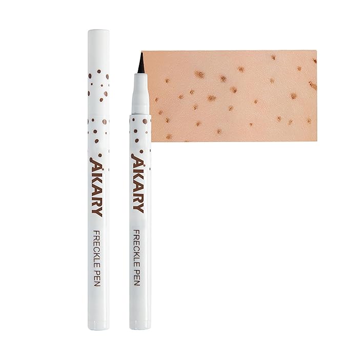AKARY Freckle Pen Professional Lifelike Face Concealer Point Natural coffee)