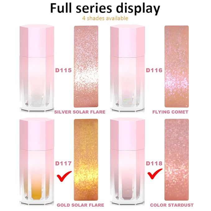 evpct Light Liquid Face Highlighter Makeup Waterproof Long Body Cheek